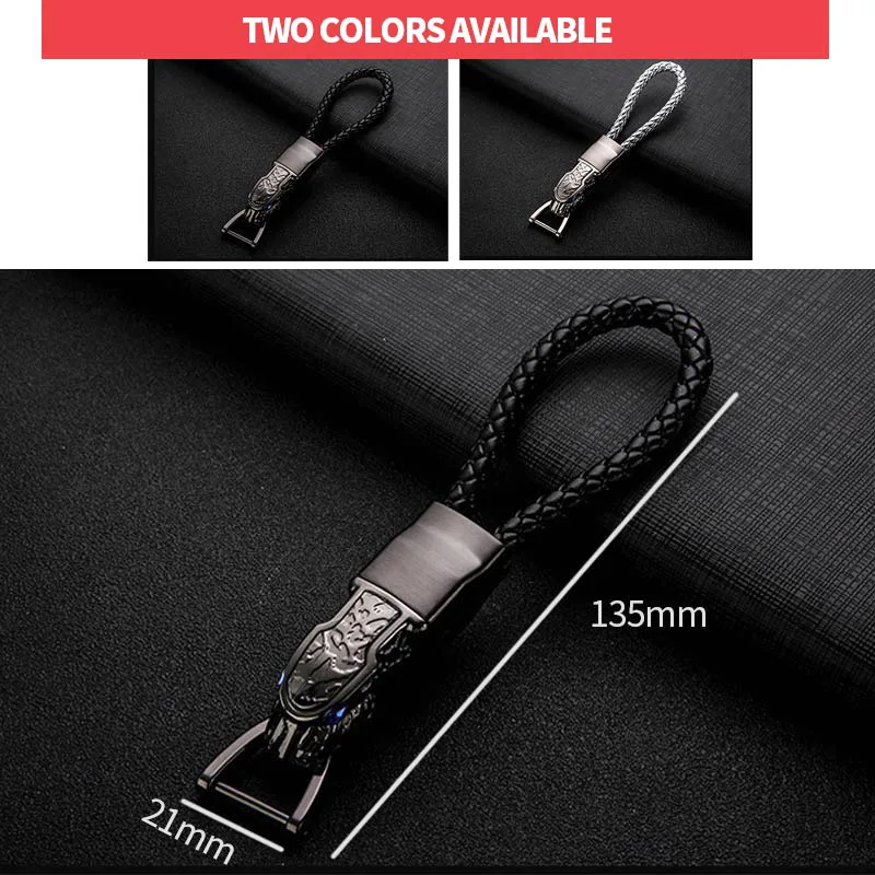 Кожаный брелок для автомобиля с леопардовым принтом плетеный из цинкового