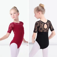 lace ballet leotards for girls kids vest ballet clothing dancewear children gymnastics leotards
