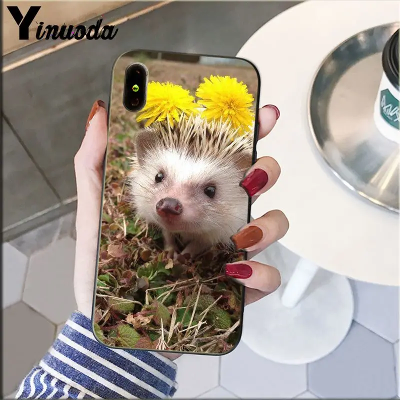 Yinuoda Ежик милый в чашка животных уникальный дизайн чехол для телефона Apple iPhone 8 7 6 6S