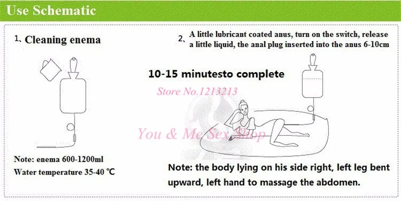 1000ML Enema drainage bag Butt Clean Rinse anal wash Male and female love game slave supplies tools Enemator Sexo sexshop gay |