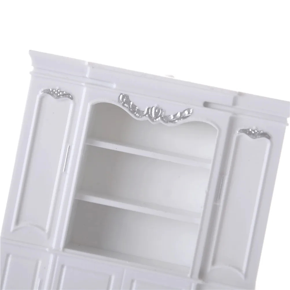

2019 Newest Dollhouse Miniature Furniture Multifunction Plastic Cabinet Bookcase White 60*20*67mm