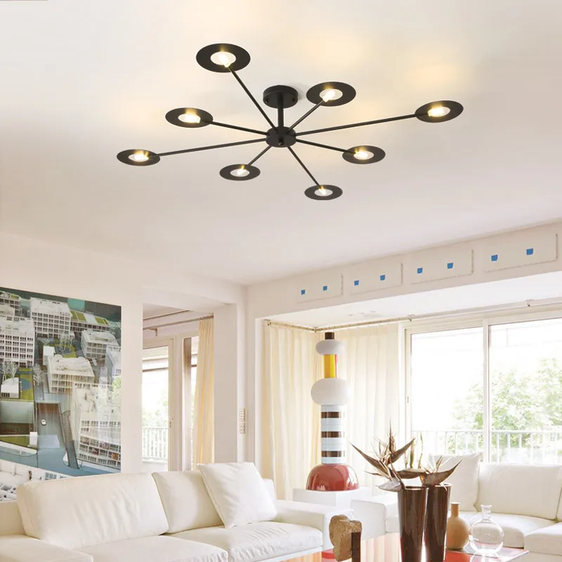 Lámparas de techo Vintage para sala de estar, Luminaria G4 de hierro forjado con personalidad, bombilla LED, accesorios de iluminación para el hogar, nuevo estilo