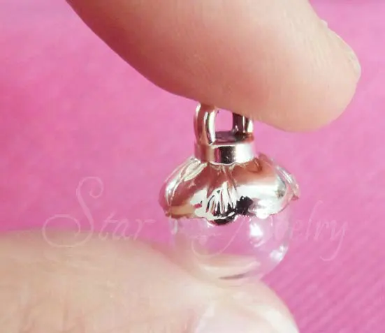 3*10 мм круглая стеклянная бутылка с пузырьками & Пластиковая Золотая крышка kc 10