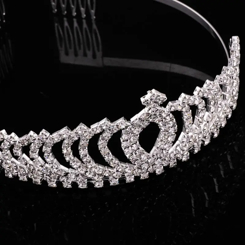 Модная королевская свадебная тиара корона принцессы расческа для волос