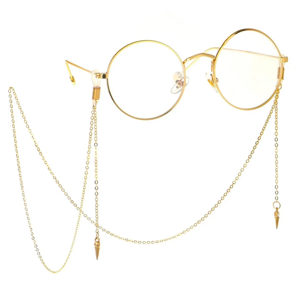 Hot Sale Glasses Chain Women Gold Color Metal Sunglasses Fashion Mini Crown Pendant Eyeglass Lanyard Rope Jewelry |