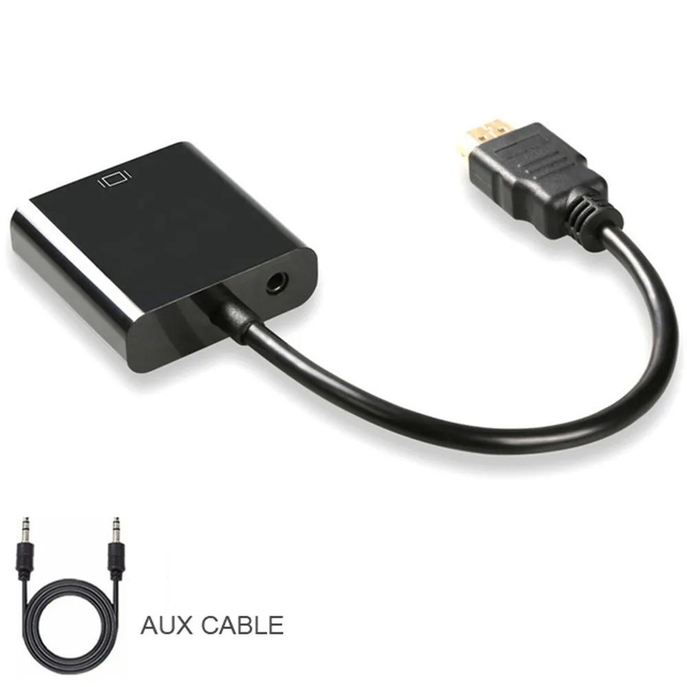 10 шт. HDMI к VGA адаптер папа Famale конвертер 1080P цифровой аналоговому Видео Аудио для