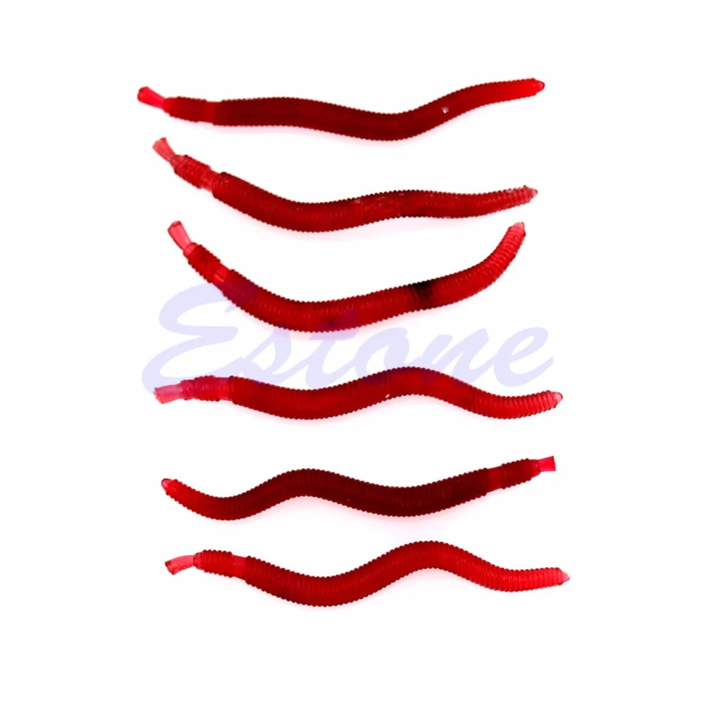 10 штук мягкие красный червь дождевой рыболовная приманка рыболовные снасти