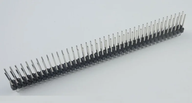 

200pcs 2x40 P 2.54mm Pitch Pin Header dual row Male straight 17.0cm Length through hole gold plated rows space 2.54