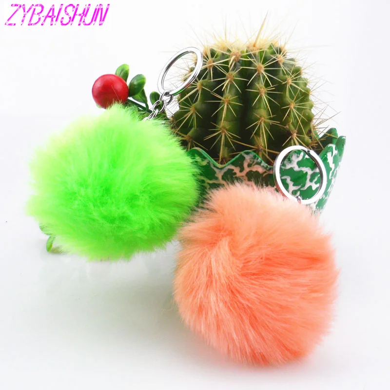 2018 simple hair ball plush toy pom-pom imitation rabbit keychain for Hyundai ix35 iX45 iX25 i20 i30 Sonata Verna Solaris | Автомобили и