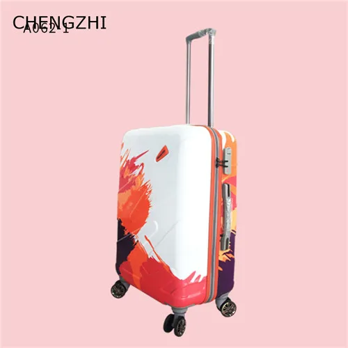 3 CHENGZHI 2" 24" 28 дюймов Водонепроницаемый ABS+ PC чемодан на колёсиках spinner чехол Тележка дорожный костюм чехол на колесиках - Цвет: 3