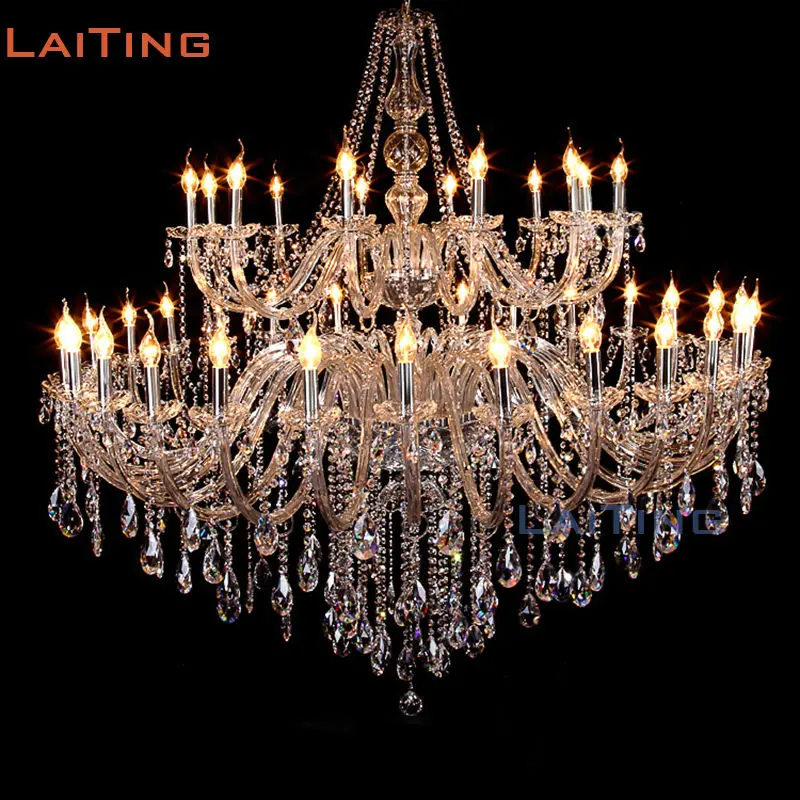 Антикварная Роскошная большая люстра Lustre De Cristal освещение для свадебного зала и