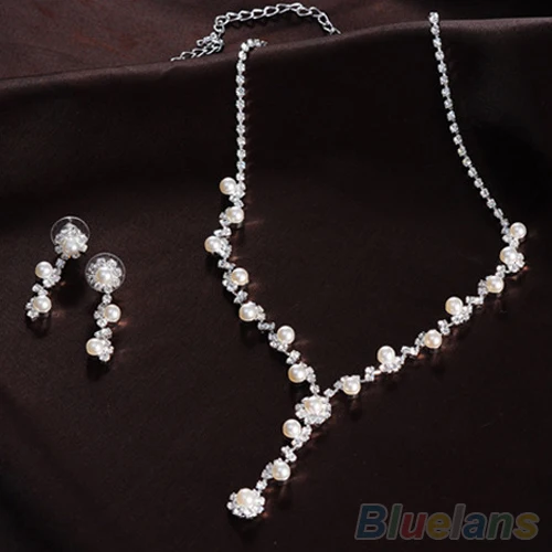 Невесты с искусственным жемчугом Ясно австрийский горный хрусталь колье Цепочки