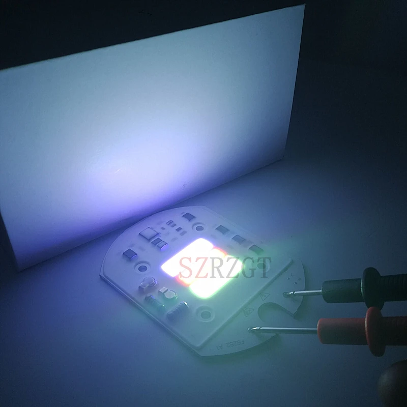 Светодиодный RGB COB Чип красочный AC220V 30 Вт смарт IC без драйвера для DIY прожектор красный зеленый синий чередование