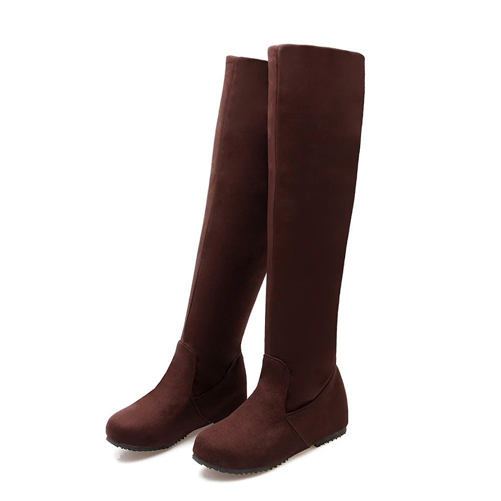 Женские высокие сапоги с круглым носком большие размеры 34 52|long boots|winter bootsbotas mujer |