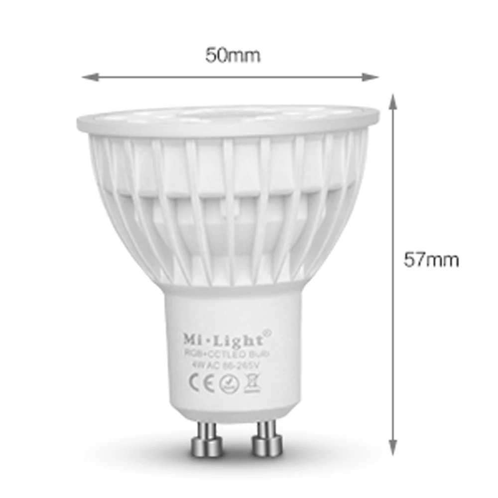 Milight 2.4 г РФ Светодиодные GU10 E27 MR16 диммер wifi управления 4 Вт 5 9 DC12V AC85V-265V RGBW rgbww CCT smart
