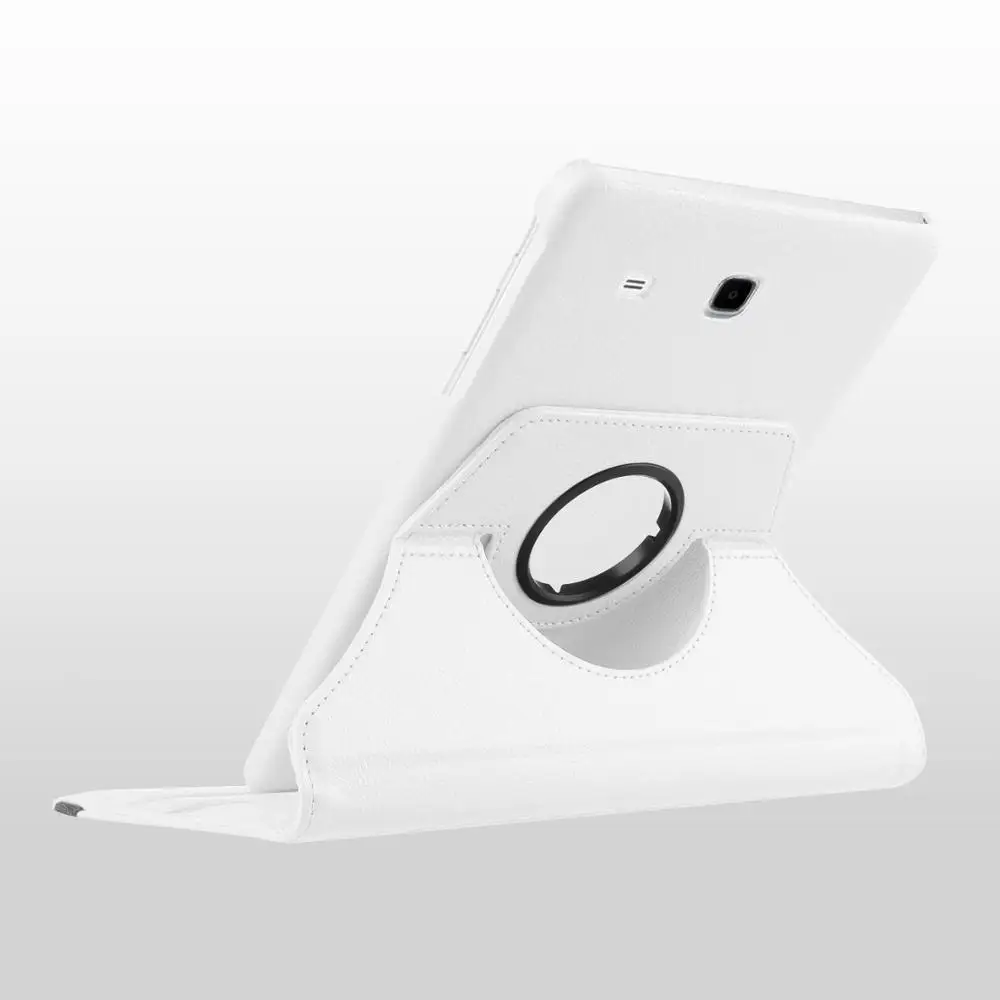 360 Вращение из искусственной кожи чехол для Samsung Galaxy Tab A A6 10,1 SM-T580 T580N T585 T585C планшеты чехол Smart Cover принципиально+ стилус - Цвет: White