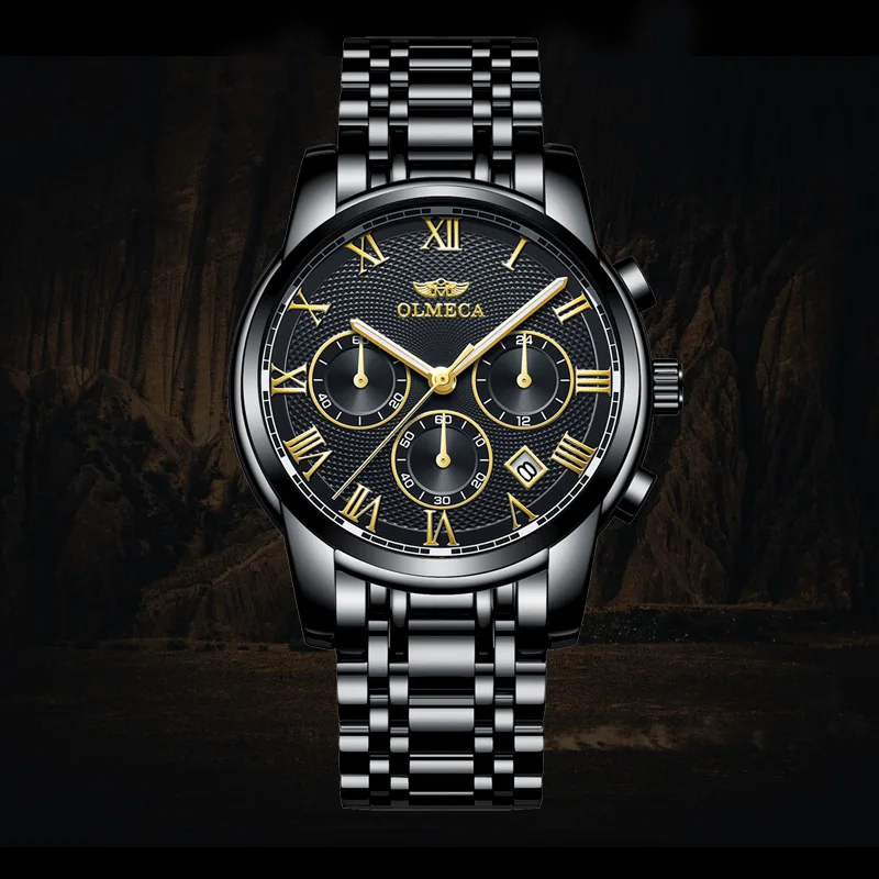 Relojes 2018 часы мужские модные спортивные кварцевые черные Топ бренд класса люкс