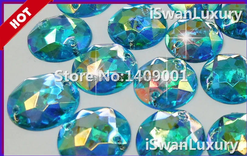 Высококачественные акриловые круглые Кристаллы 14 мм детские голубые стразы