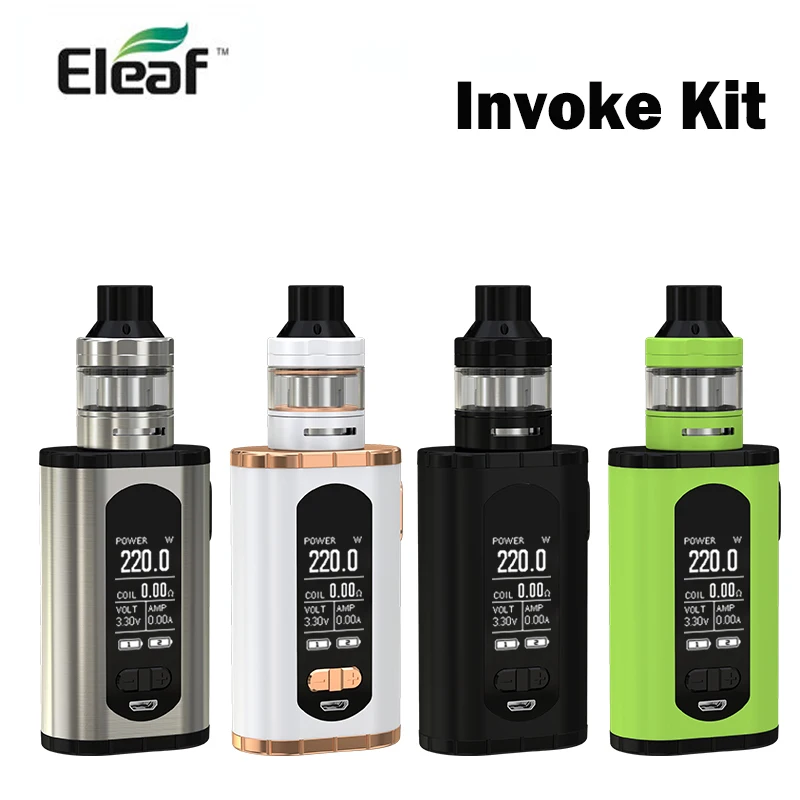 Оригинальная электронная сигарета Eleaf Invoke with ELLO T Starter Kit с 220 Вт Box Mod Vape 2 мл/4 мл
