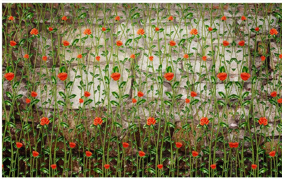 Классические обои для стен 3d фотообои в стиле ретро с изображением цветов