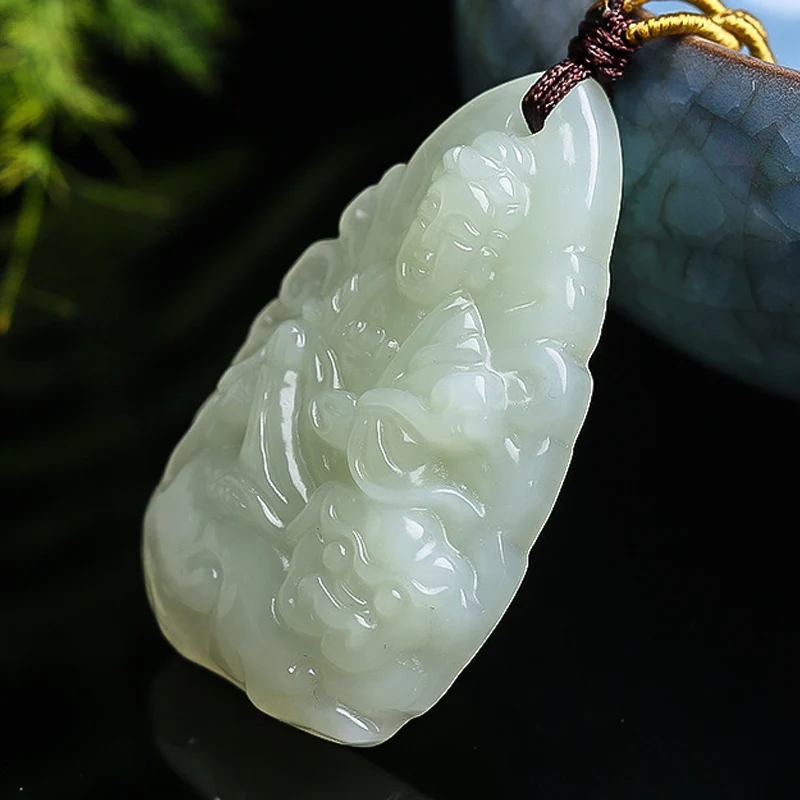 Hetian Yu is a rabbit Wenshu Yusa pendant the name of Buddha patron saint Xiao Guanyin | Украшения и аксессуары