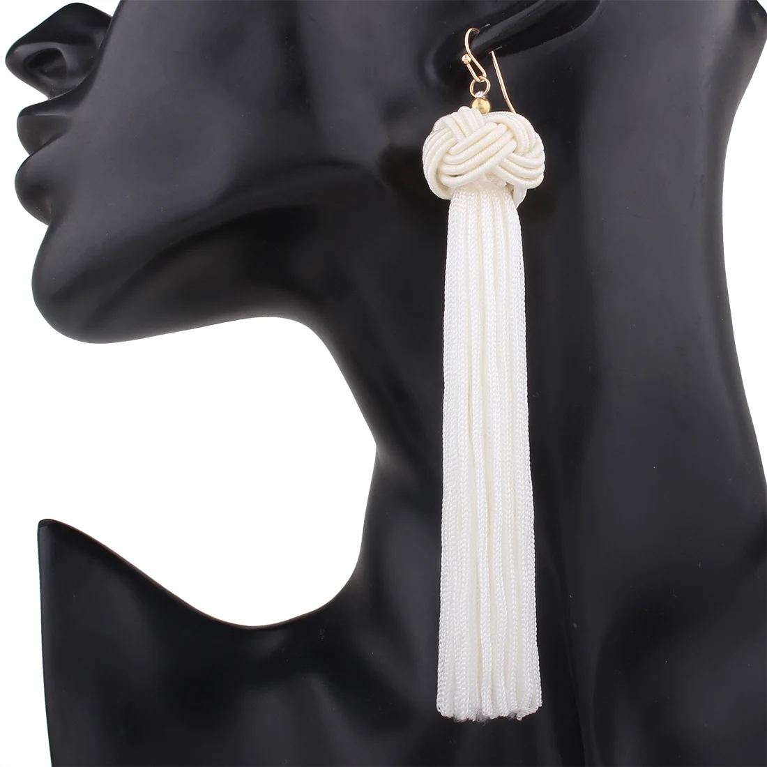 PAPAPRESS 1pair Knot Long Tassel Earring Bohemian Love Festival Statement for Women 5 Color Jewelry Accessories A008 | Украшения и