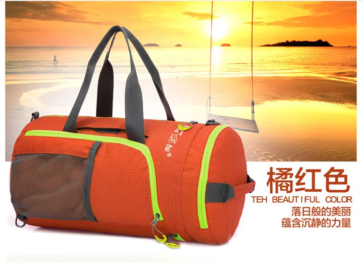 Sports Backpack TANLUHU 632 Nylon Foldable Gym Shoulder Bag Outdoor Climbing Hiking Cylinder Package