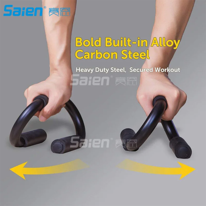 Сталь пуш ап бар мышечная Пушап стойки легкая атлетика с пенопластовыми мягкими