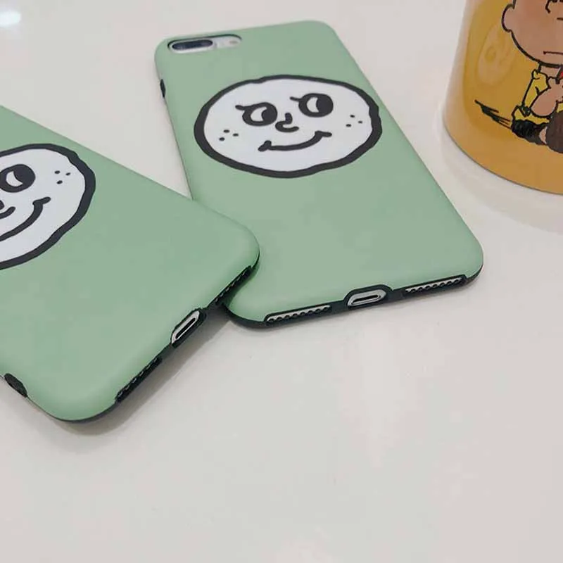 JIBAN Забавный мультяшный маття зеленый Экспрессия чехол для iphone X XS XR XSmax 6 6s 6plus 7 7plus