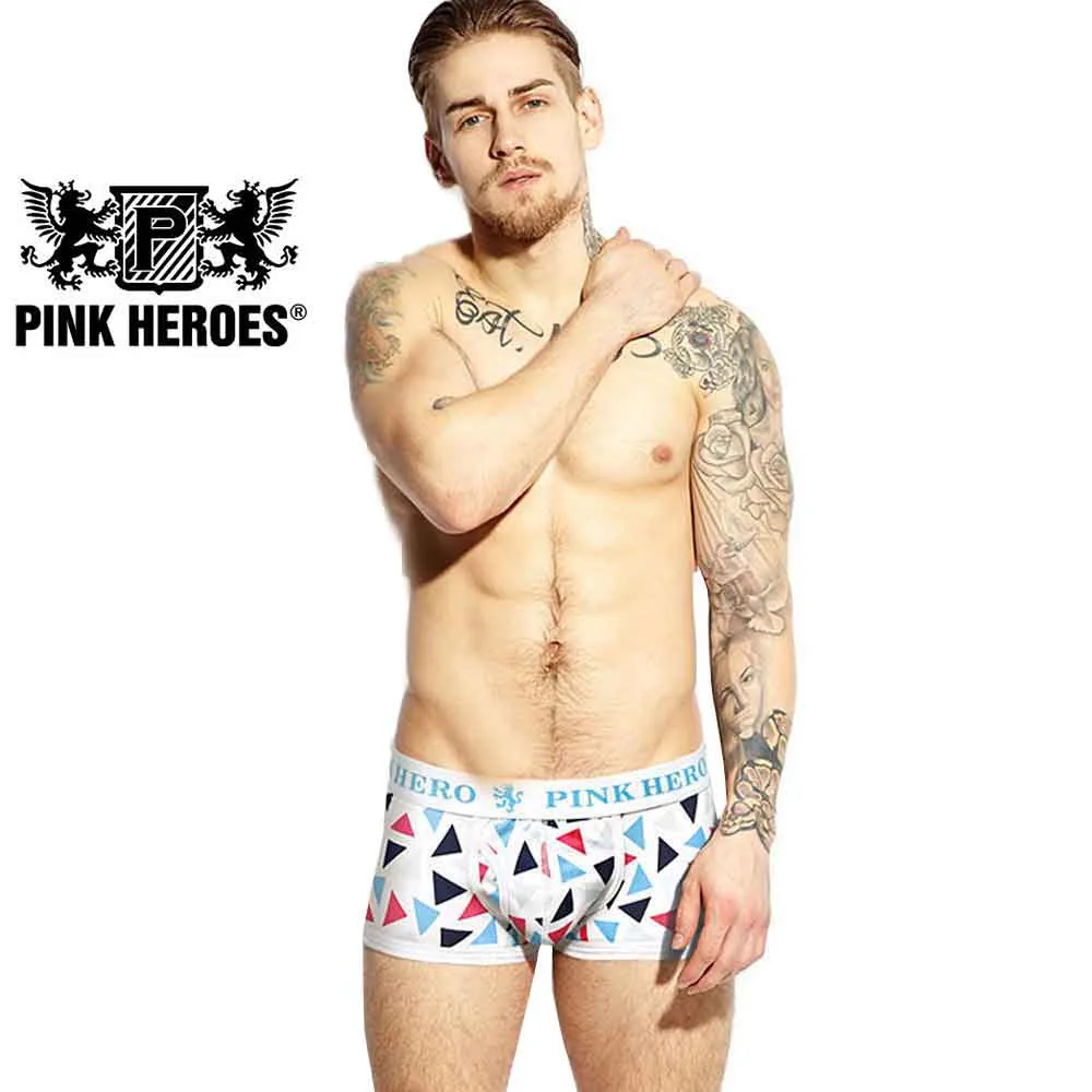 Бренд Pink Hero креативные трусы боксеры мужские для мужчин мужское белье геев cueca