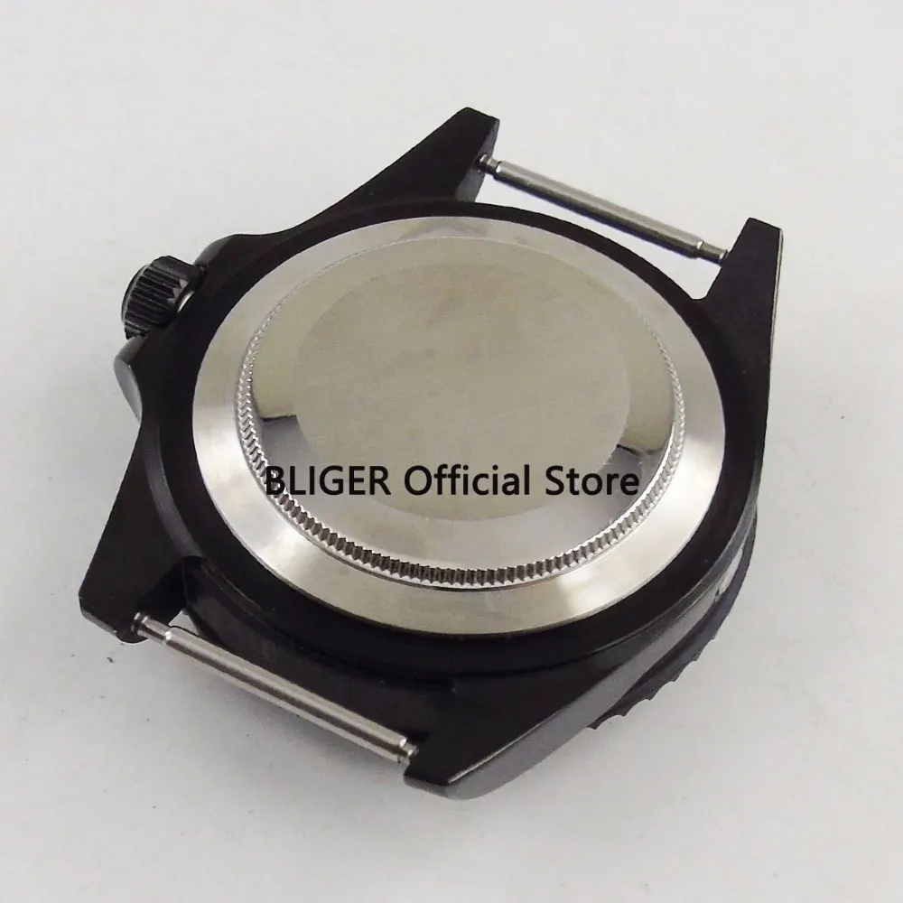 

Classic 42mm Black PVD Coated Case Black Watch Case Fit For ETA 2836 Miyota 8215 8205 Movement Men's Watch