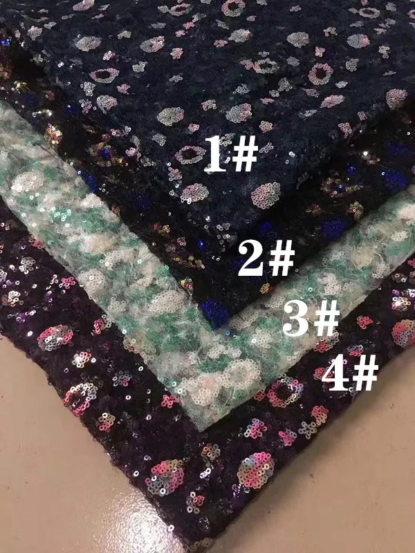 Блестящая Светоотражающая базовая ткань с блестками 6 мм волнистый узор