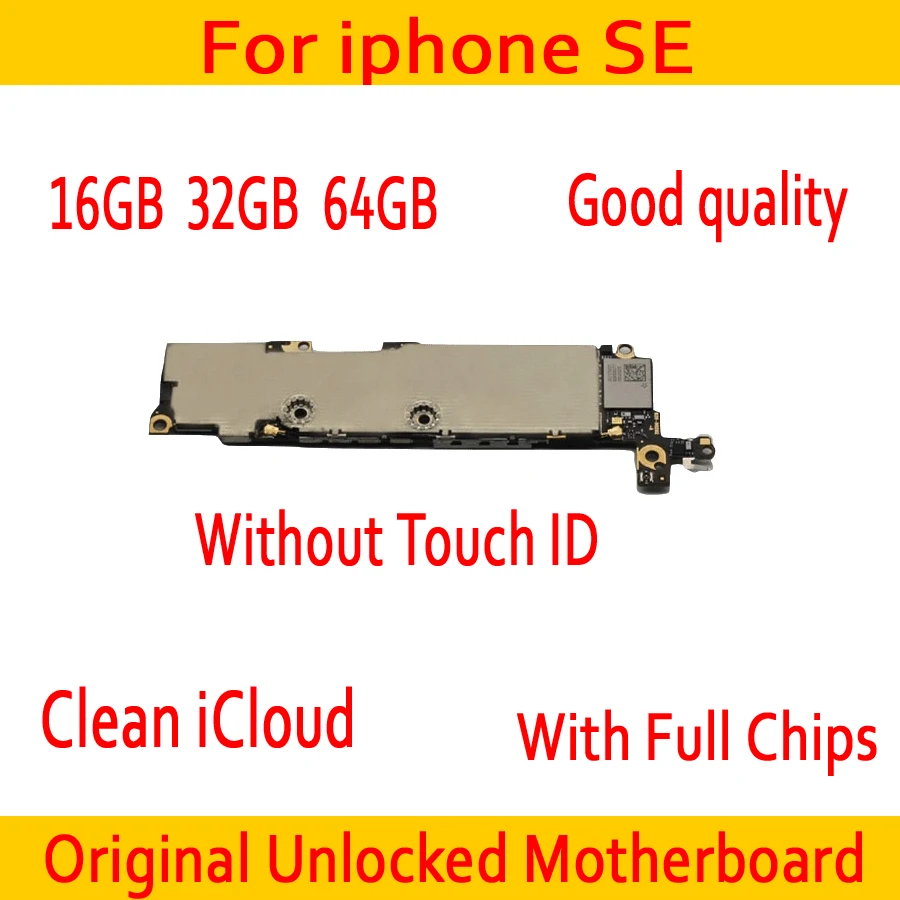 Заводская разблокированная материнская плата для iphone SE с Touch ID/без ID оригинальная