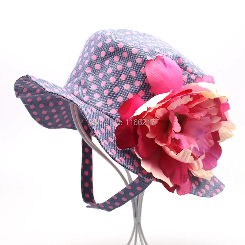 Младенцы цветок шляпа лето солнца кепка младенческой ведро fit 1 - 4 год 10 шт. |