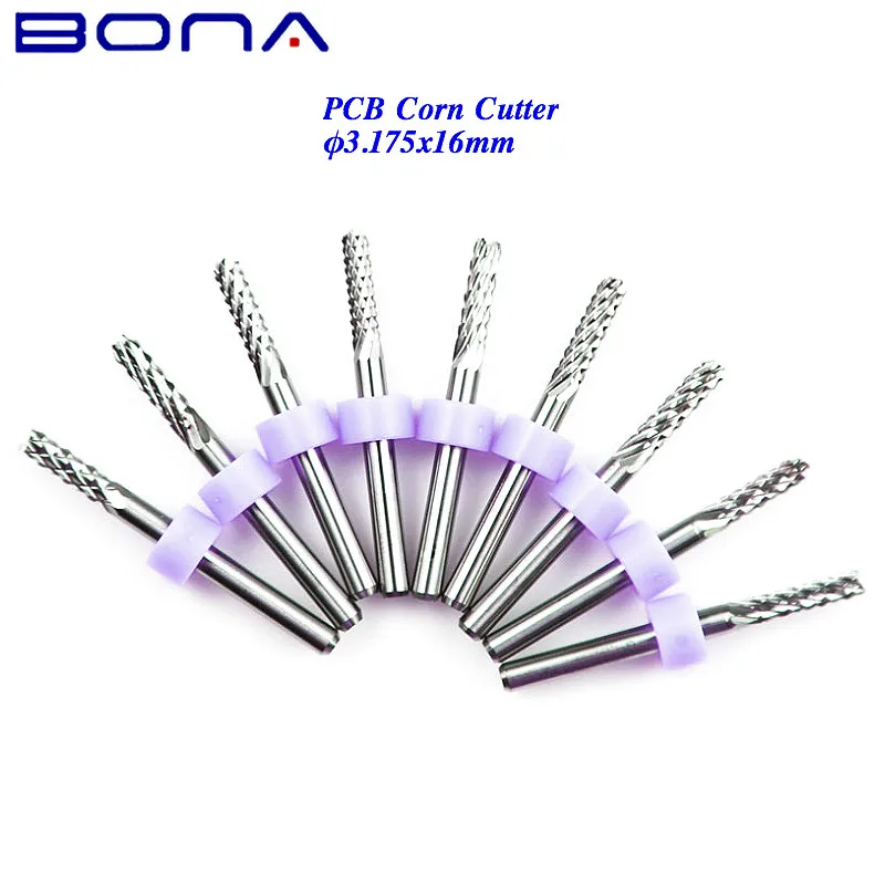 

Top quality 3.175*16MM- imported PCB Tungsten Carbide Cutter Tools, Micro End Mill Bits Electric for PCB Fresa CNC Incisione
