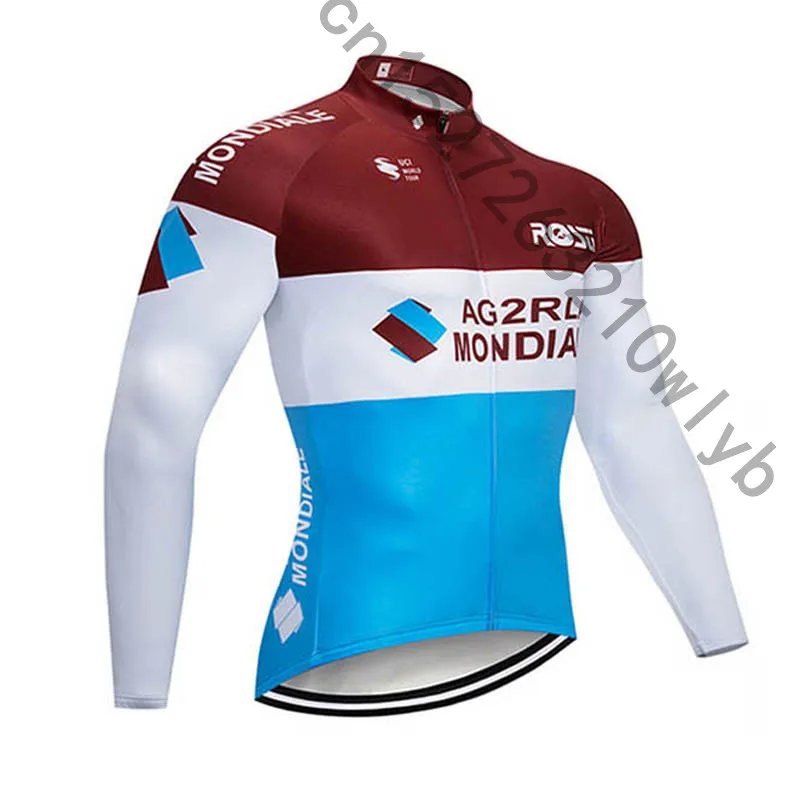 2019 Ag2r Для мужчин зимние Термальность флис шерстяное пальто теплая длинная