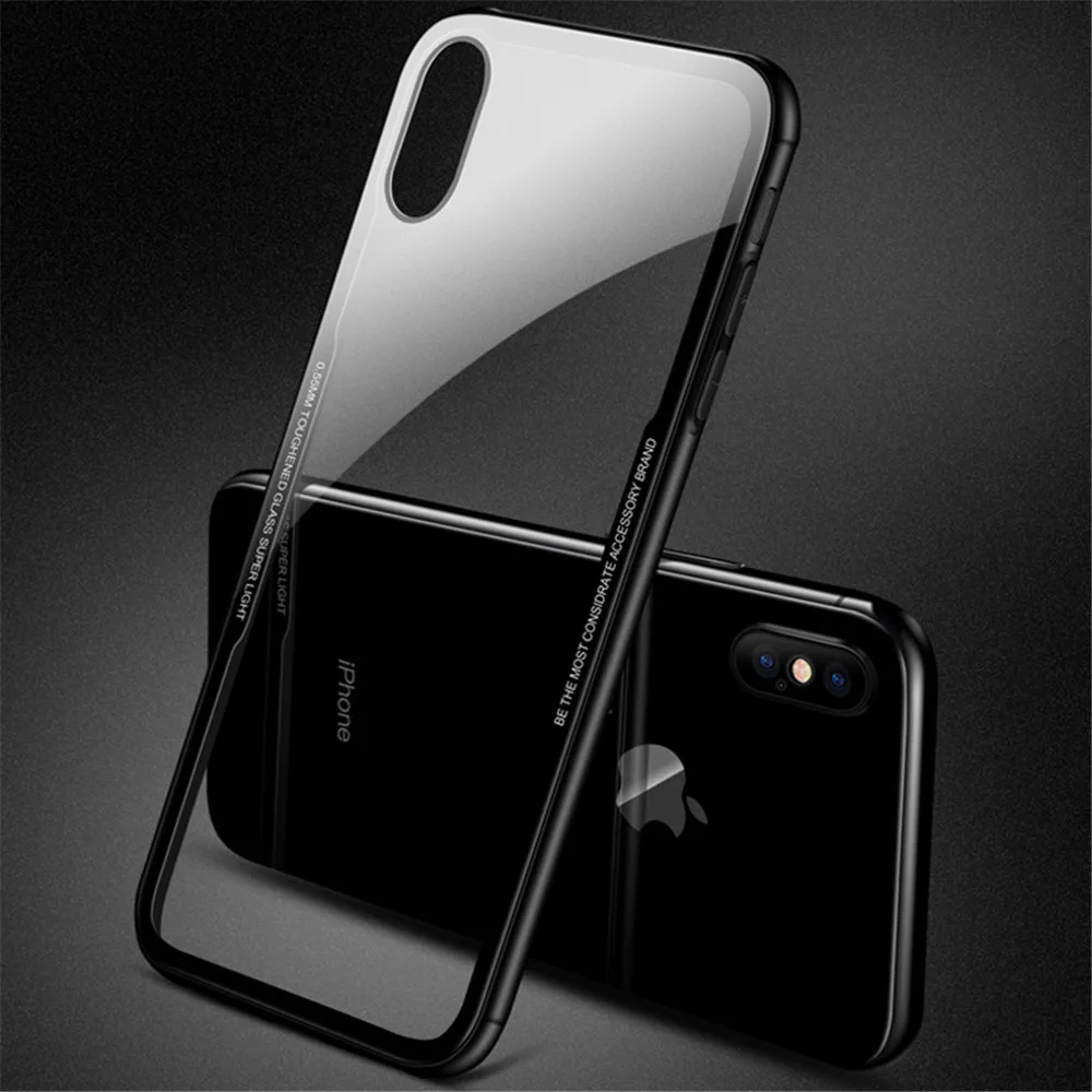 Роскошный чехол WK из закаленного стекла для задней панели телефона iPhone 7 задняя