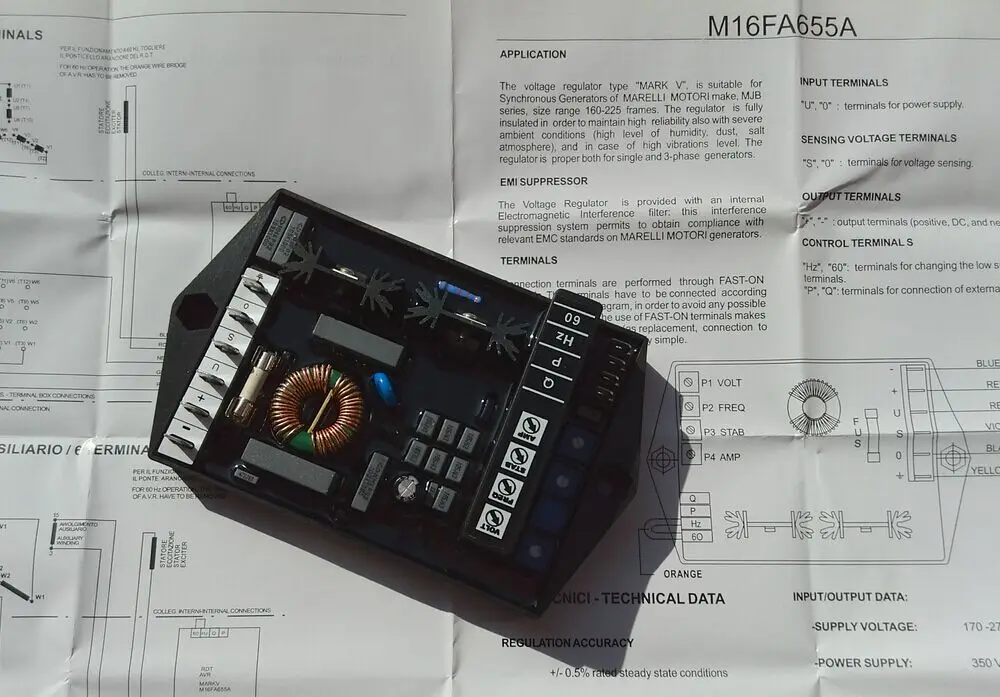 MARELLI AVR M16FA655A автоматический регулятор напряжения для генератора/генераторов