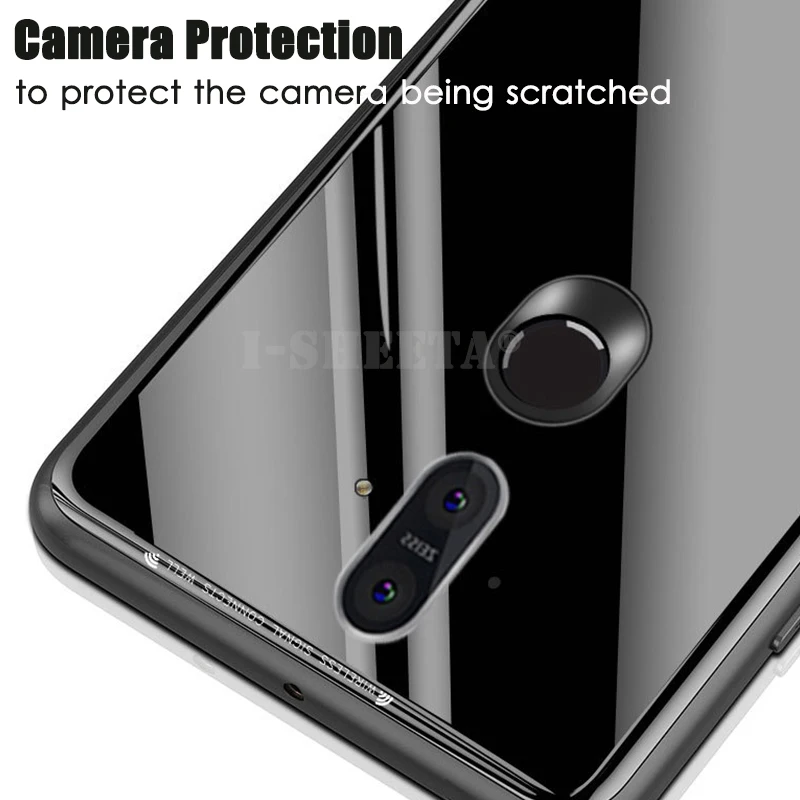 Противоударный Тонкий чехол для Nokia 7 Plus 9 H закаленное стекло задняя крышка Fundas Coque