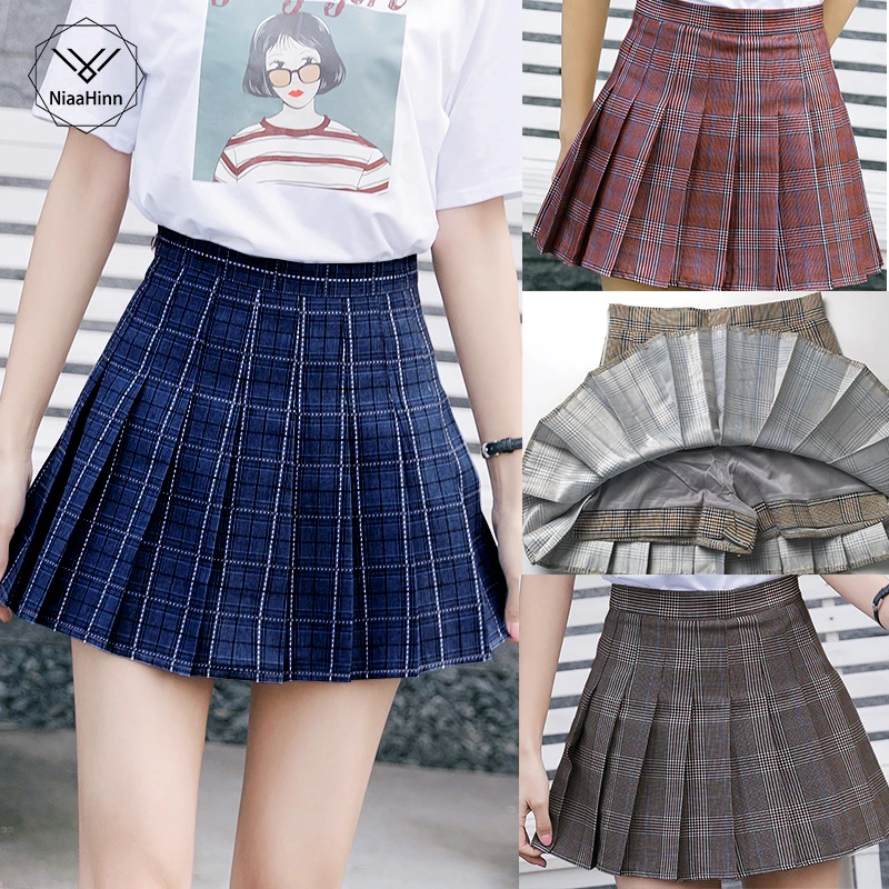 Новинка, XS-3XL, Harajuku, Милая Мини юбка, женская мода, летняя, высокая талия, клетчатая плиссированная юбка, косплей, клетчатая юбка, kawaii, женские юбки