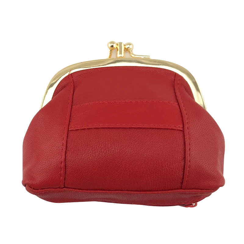 NICOLE &amp CO New Genuine Leather Coin Purse girls Sheepskin Change Metal Hasp Closure Card Holder Wallet Zipper Small Bag |