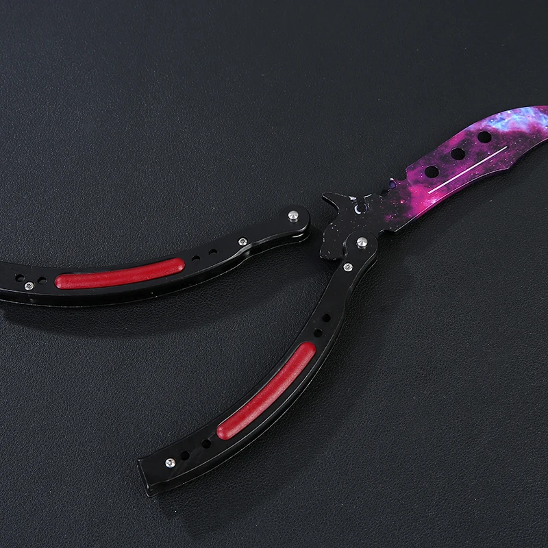 Нож бабочка из нержавеющей стали нож CS GO складной без края тупой инструмент