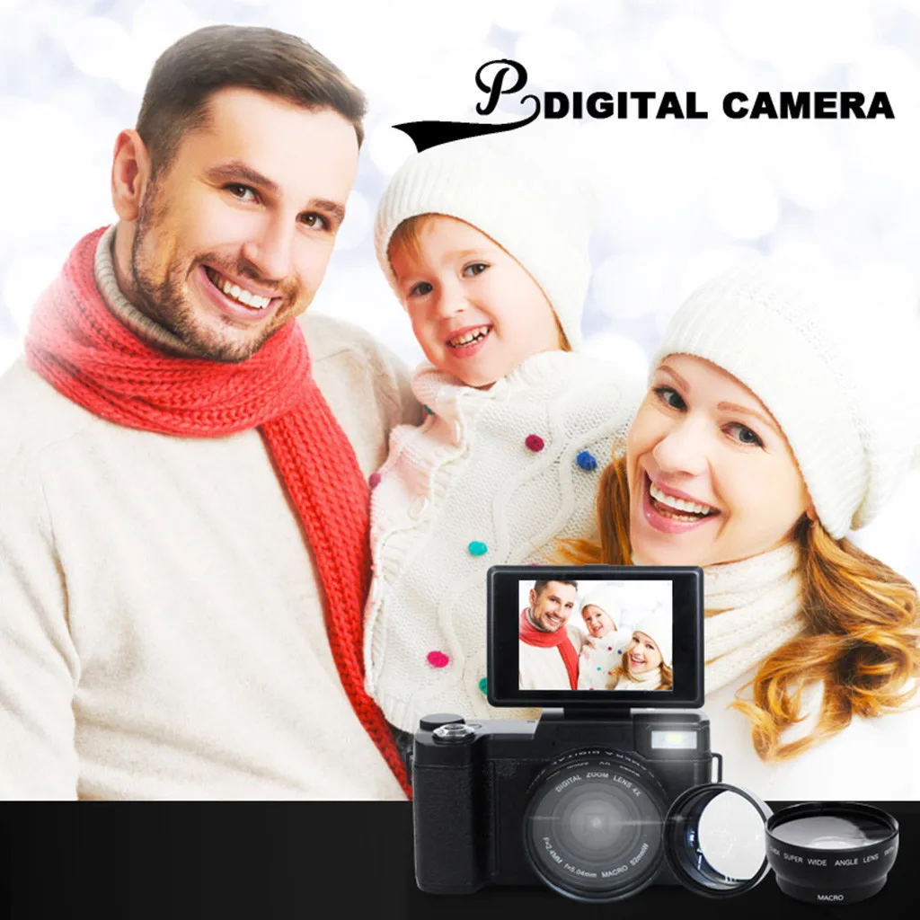 HIPERDEAL цифровая камера новая мода 24MP Ultra HD 2,7 K камера флип-экран и убираемый фонарик цифровая камера May31