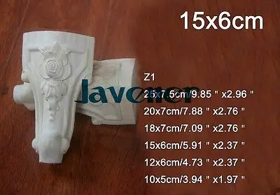 Z1 -15x6 см деревянная резная аппликация для столярных работ переводная картинка