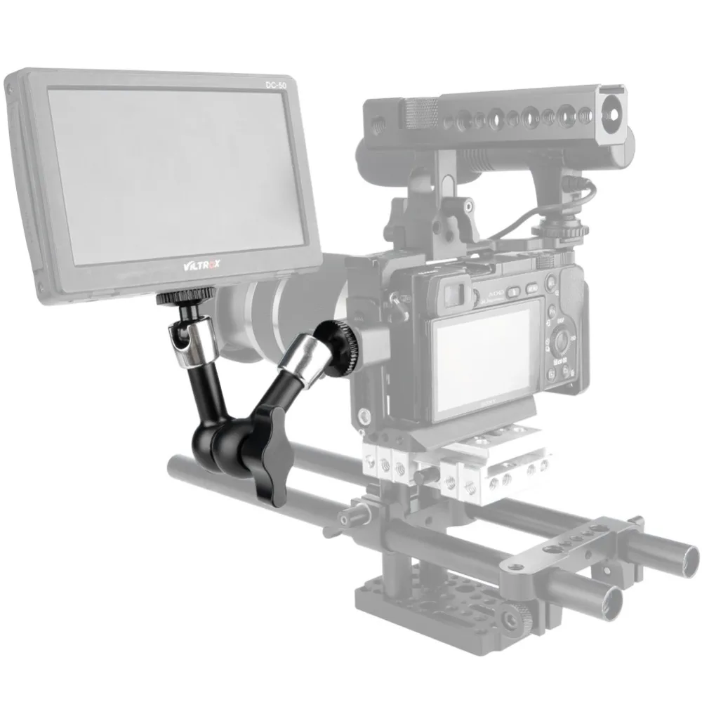 Niceyrig 1/" винт с круглой головкой крепление Arri rosette Rig Magic тонометр крепление для EVF монитор видоискателя свет Камера Rig железнодорожный вокзал