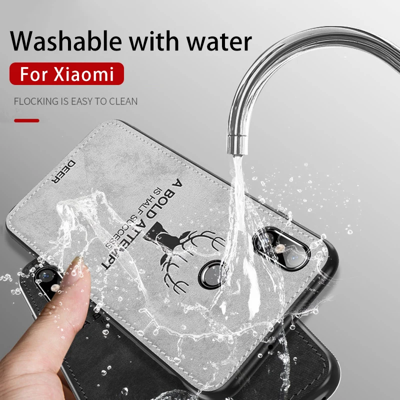 Простые однотонные тканевые чехлы с оленем для телефонов Xiaomi Redmi Note 6 5 S2 Max 3 Mi 8 Lite SE