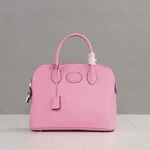 Pink Известная брендовая Сумочка, роскошная женская сумка, дизайнерская сумка на плечо, женская сумка из натуральной кожи, женская сумка на замке, Маленькая женская сумка - Цвет: Pink