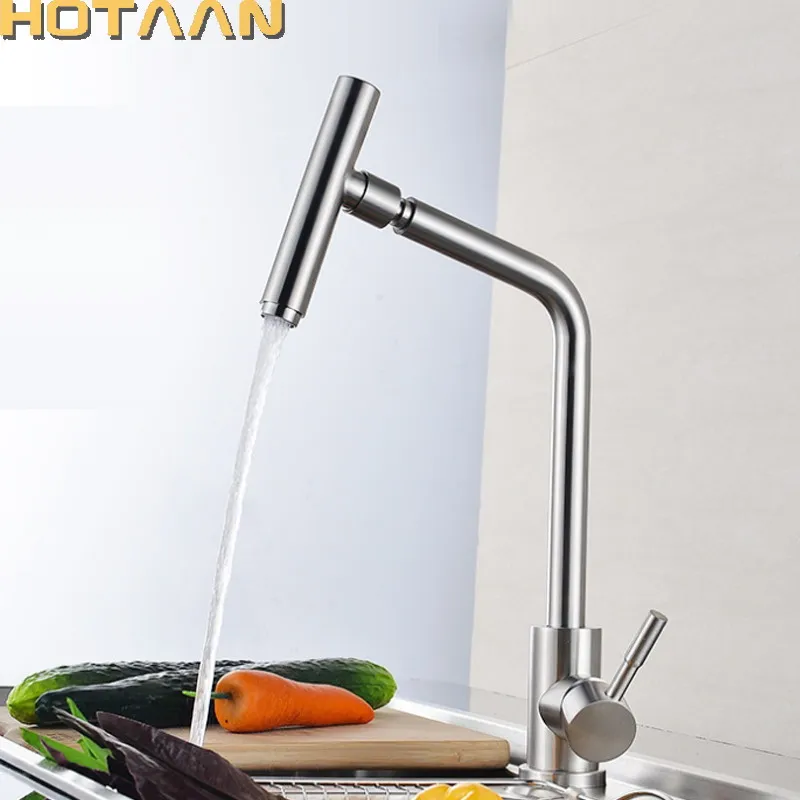 

Free shipping Santin Nickel SUS 304# Stainless Steel Kitchen Sink Tap Kitchen Mixer Swivel Faucet YT-6055