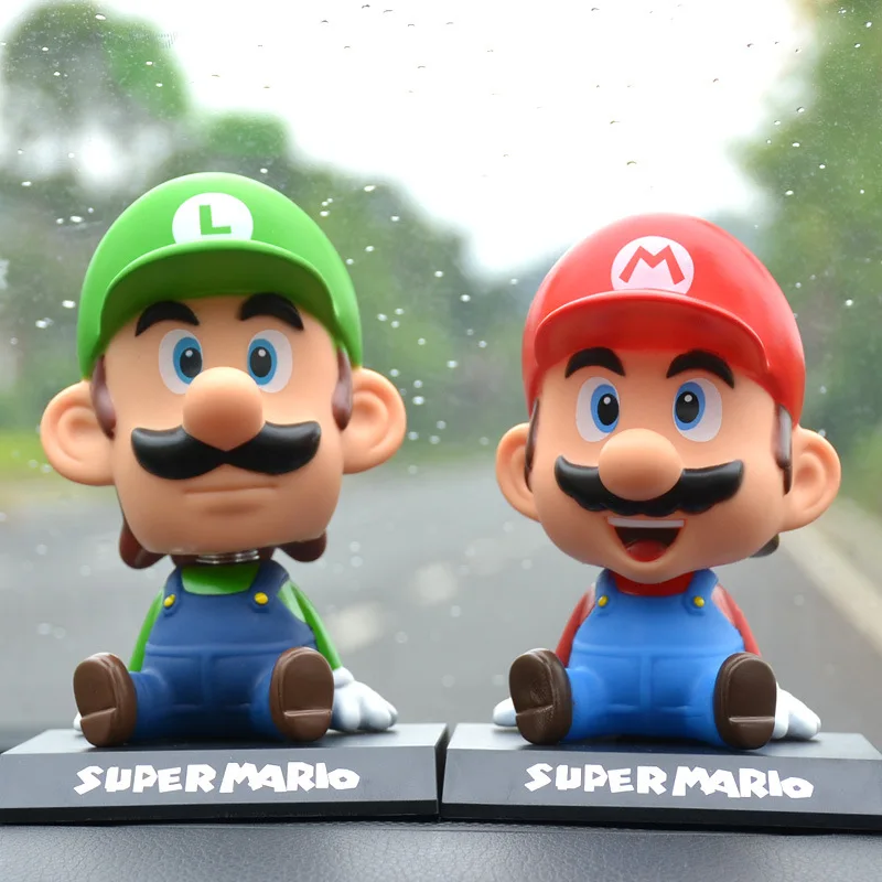 Забавный кукольный автомобиль Super Mario Bros игрушка с головой модель милого