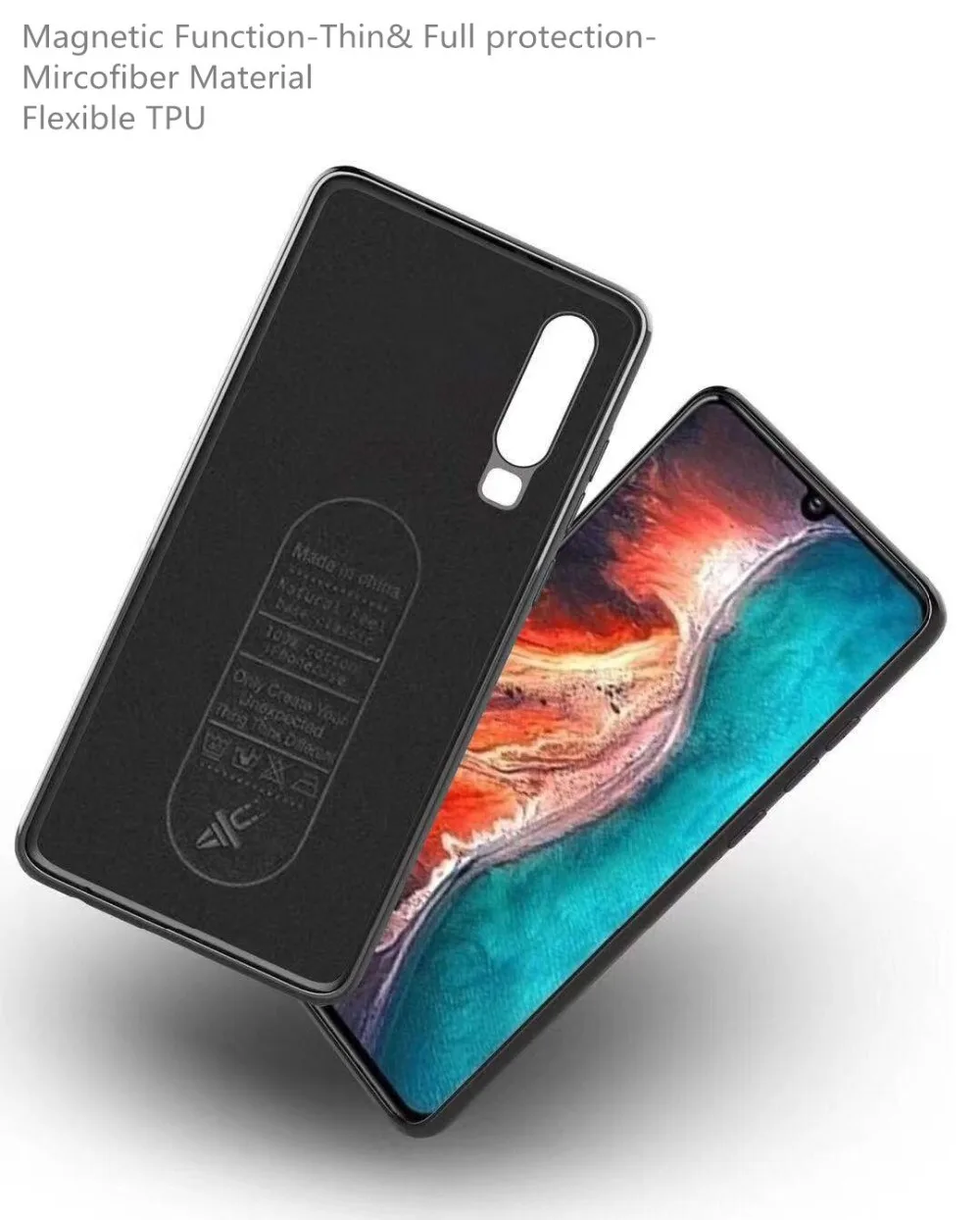 Магнитный автомобильный держатель чехол для Huawei P20 P30 PRO Lite TPU силиконовый mate 20 / pro